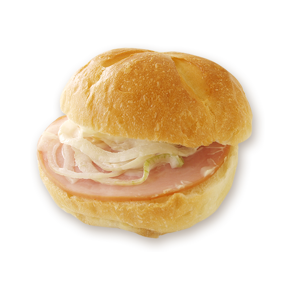 Boneless ham, fresh onion