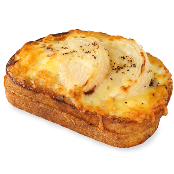 グリルドオニオンとスイートマスタードチキンのクロックムッシュ