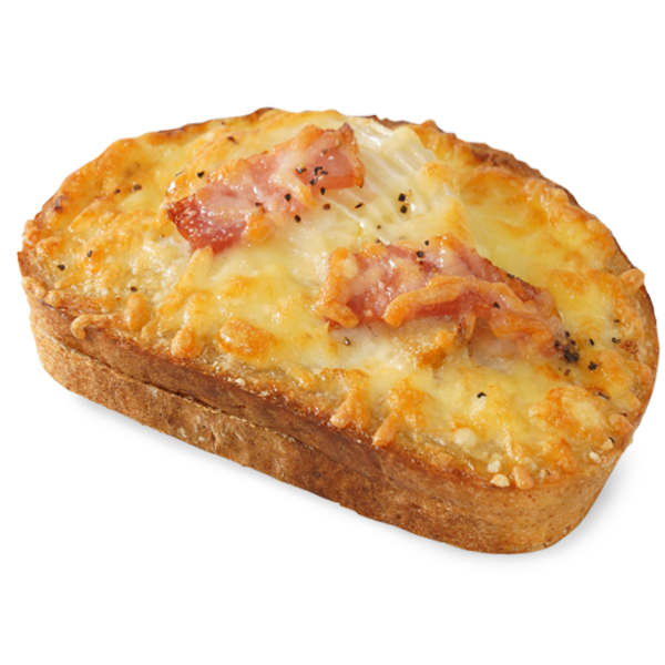 オニオンベーコンとスイートマスタードチキンのクロックムッシュ